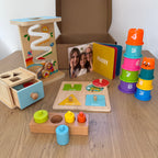 Montessori lesene didaktične igrače za malčke 13–18 mesecev – razvojni paket