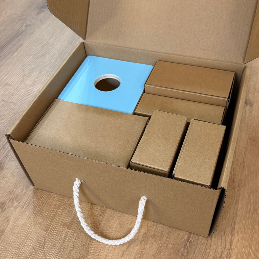 Montessori lesene didaktične igrače za dojenčke 7–12 mesecev – razvojni paket